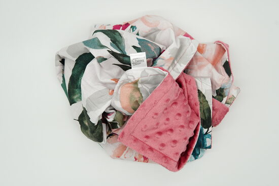 Minky fleece blanket - Flowers